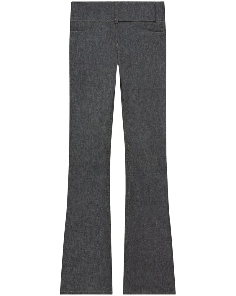 Courrèges Bootcut-Jeans mit Gürtel - Grau Grau