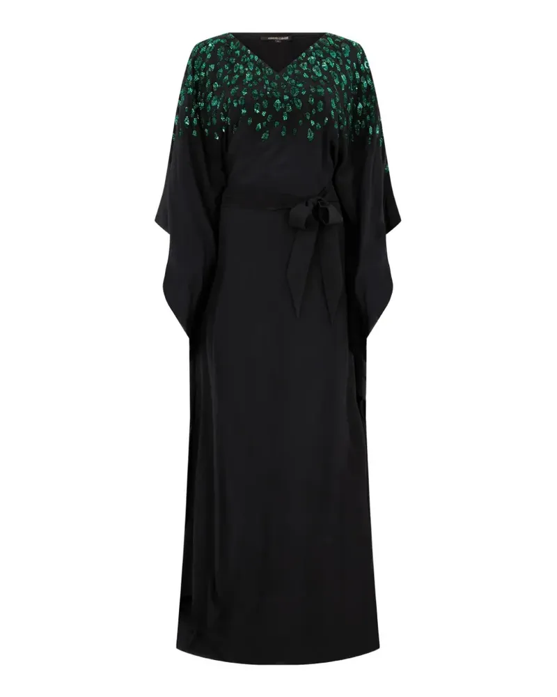 Roberto Cavalli Maxikleid mit Pailletten - Schwarz Schwarz