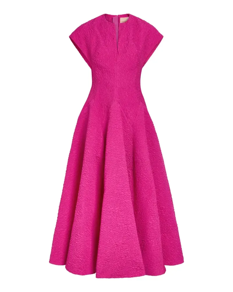Roksanda Ilincic Rova cloqué flared midi dress - Rosa Rosa