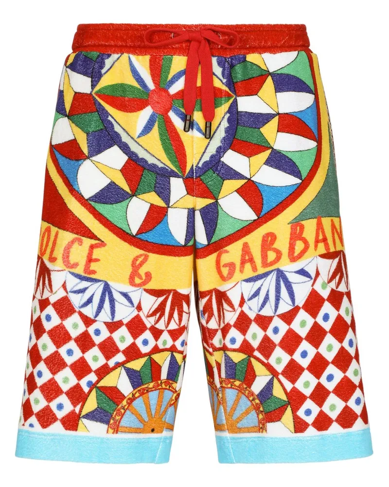 Dolce & Gabbana Bermudas mit Carretto-Print - Gelb Gelb