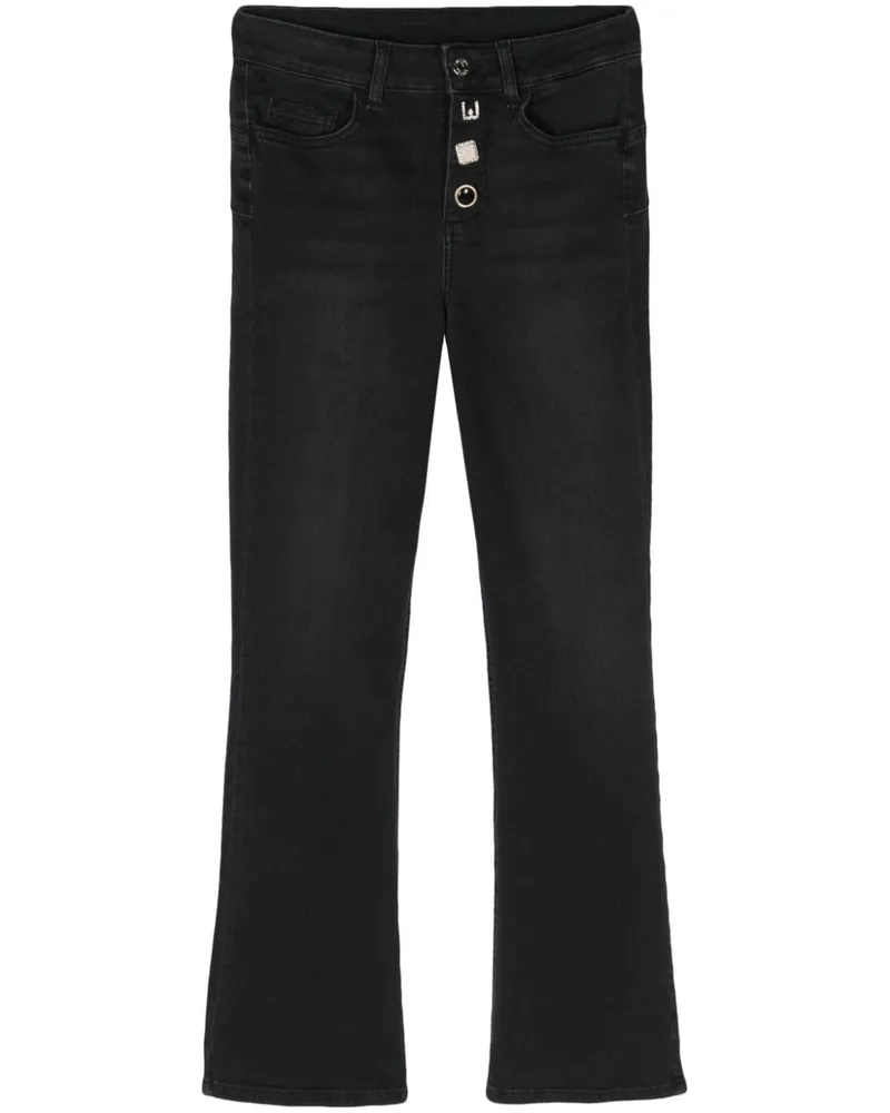 Liu Jo Princess Bootcut-Jeans mit hohem Bund Schwarz