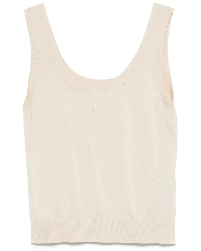 Eleventy Gestricktes Tanktop - Nude Nude
