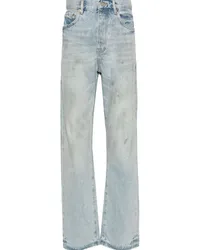 PURPLE BRAND Halbhohe P011 Straight-Leg-Jeans Blau