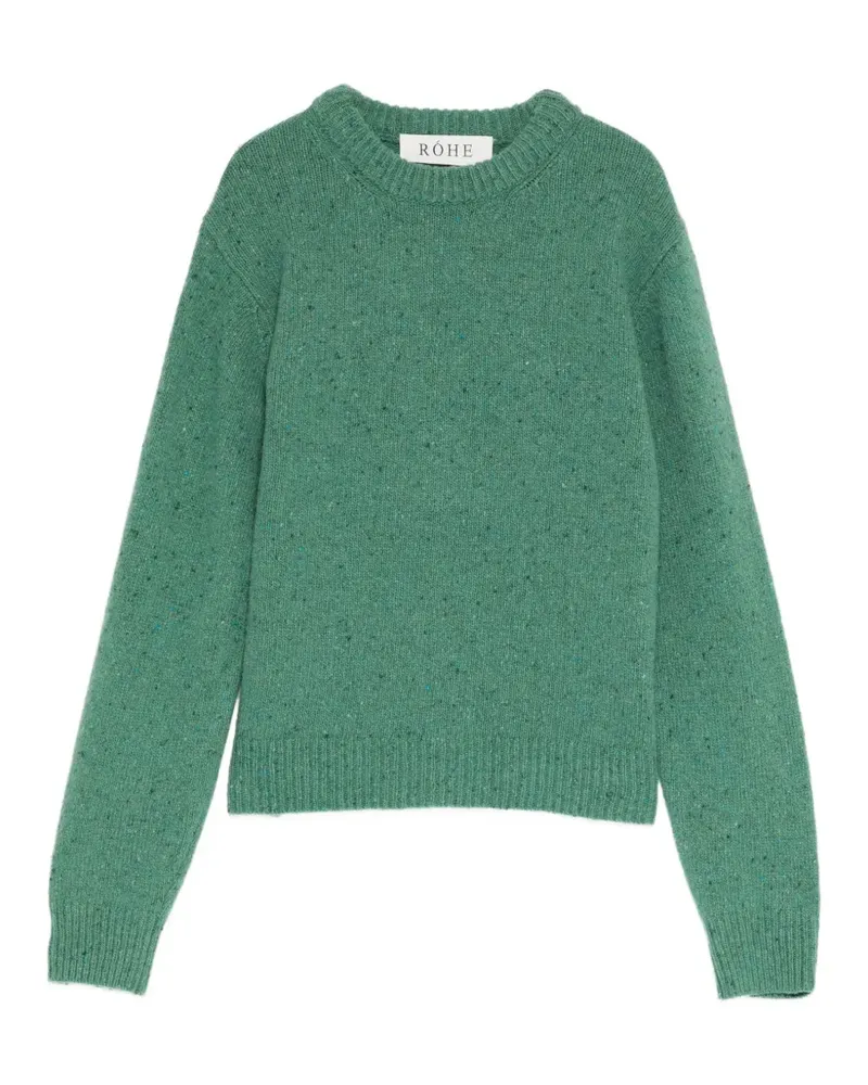 Róhe Pullover mit Flecken - Grün Grün