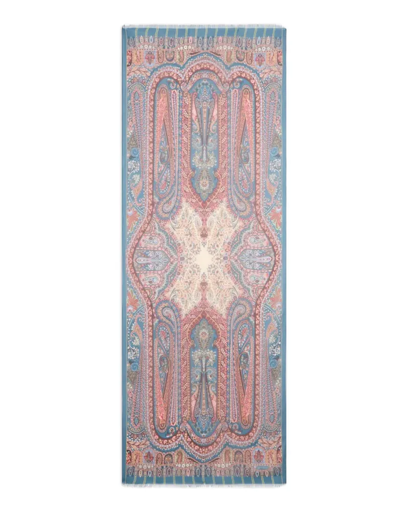 Etro Schal mit Paisleymuster - Blau Blau