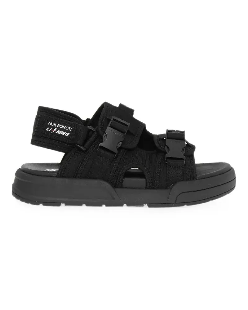 Neil Barrett x Li-Ning buckle sandals - Schwarz Schwarz