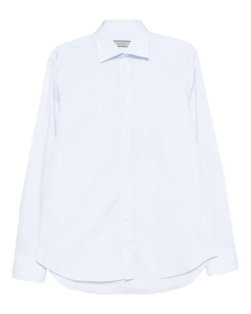 Canali Hemd mit Nadelstreifen - Blau Blau