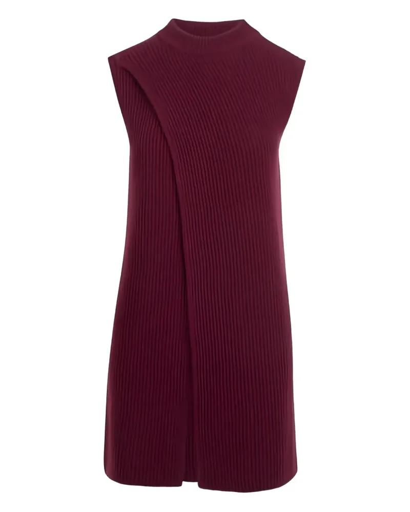 Jil Sander draped pleated mini dress - Rot Rot