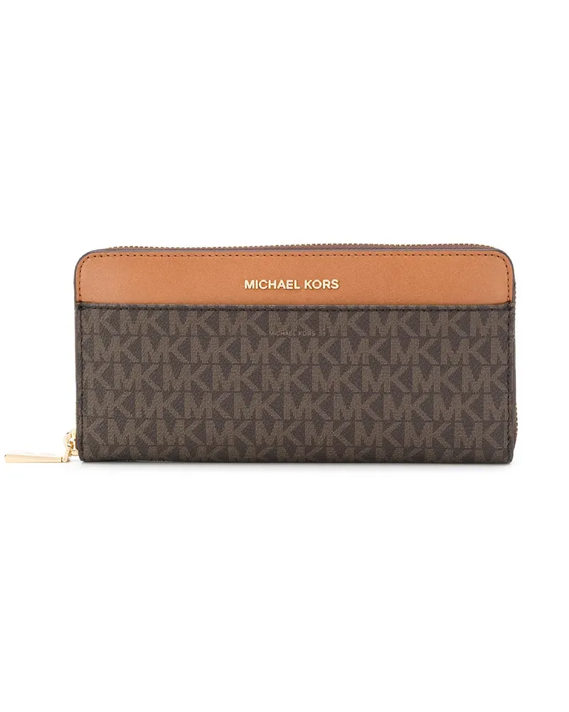 Michael Kors Portemonnaie mit Monogramm-Print - Braun Braun