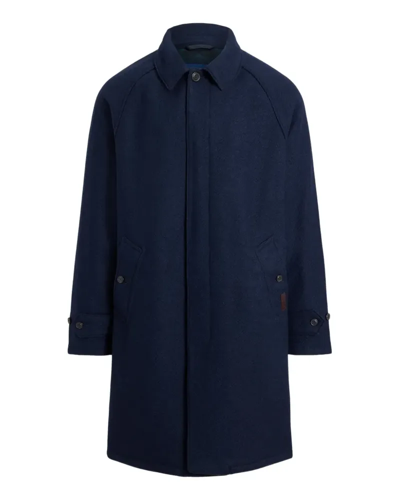 Ralph Lauren Karierter The Langdon Tweed-Wandermantel - Blau Blau