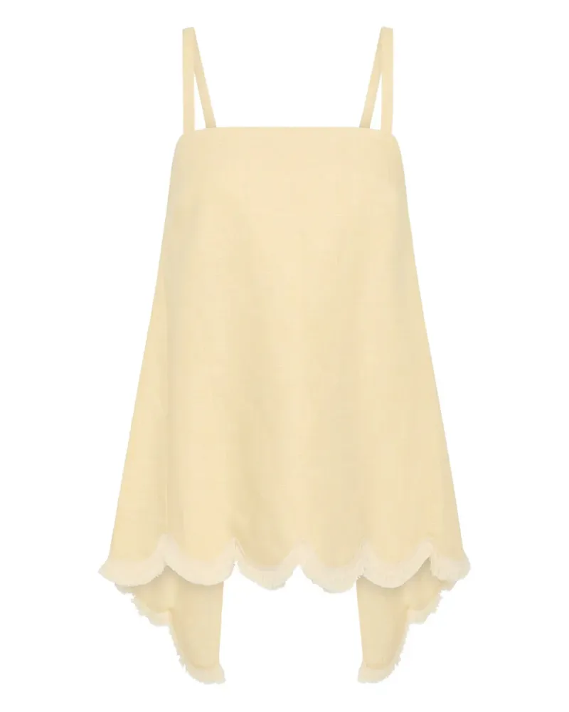 Posse Essie Tanktop mit Wellensaum - Nude Nude