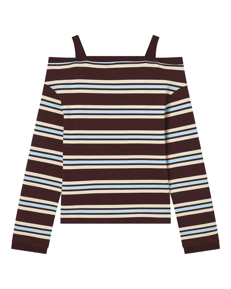 b+ab Schulterfreies Top - Blau Blau