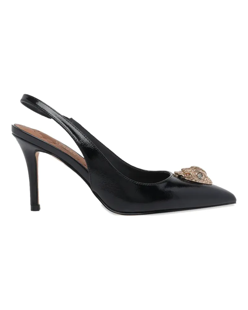 Kurt Geiger Belgravia eagle-plaque slingback pumps - Schwarz Schwarz
