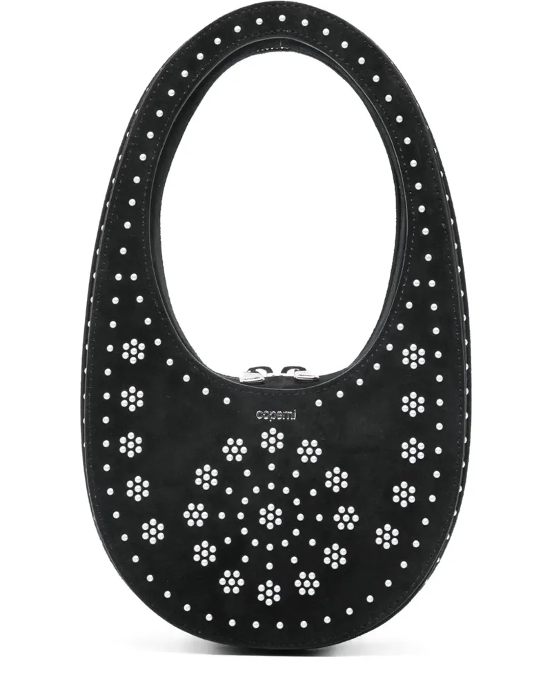 COPERNI mini swipe floral-stud tote bag - Schwarz Schwarz