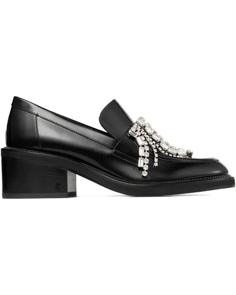Jimmy Choo Tylor Loafer-Pumps mit Kristallen 50mm - Schwarz Schwarz