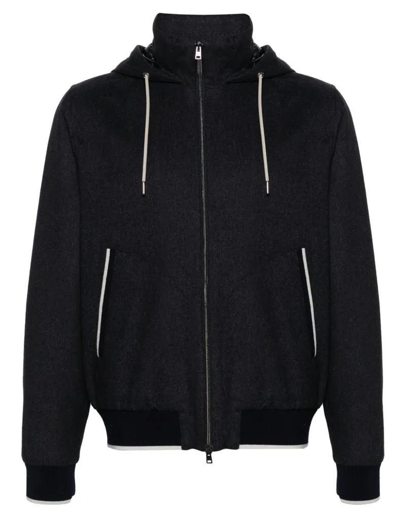 Herno Kapuzenjacke aus Filz - Blau Blau