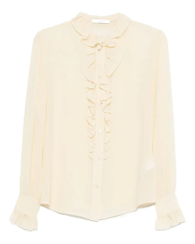 Vivetta ruffled silk blouse - Nude Nude