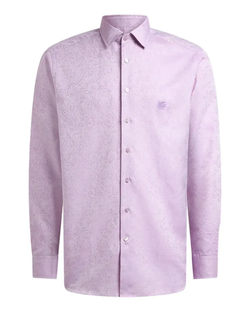 Etro jacquard paisley embroidery shirt - Violett Violett