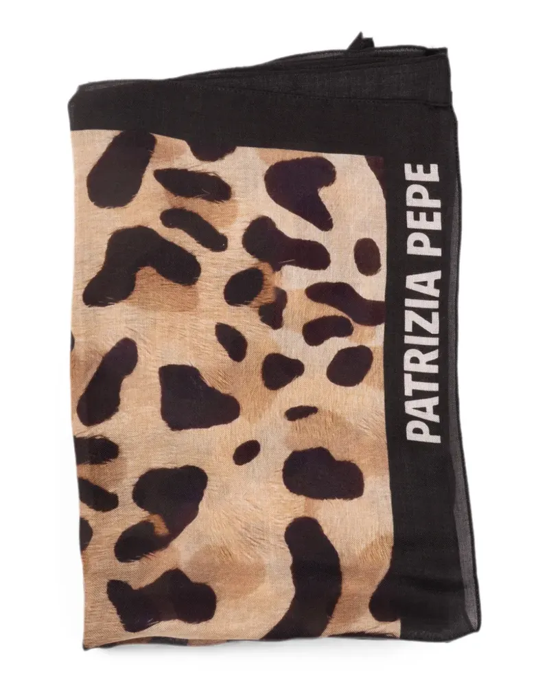 Patrizia Pepe Schal mit Leopardenprint - Nude Nude