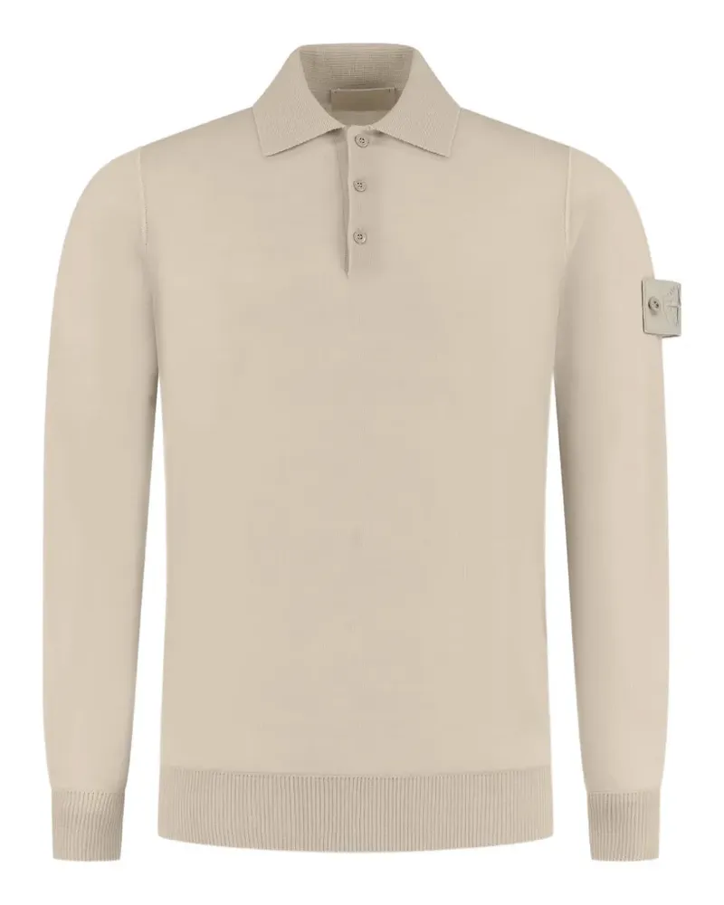 Stone Island Langärmeliges Poloshirt - Nude Nude