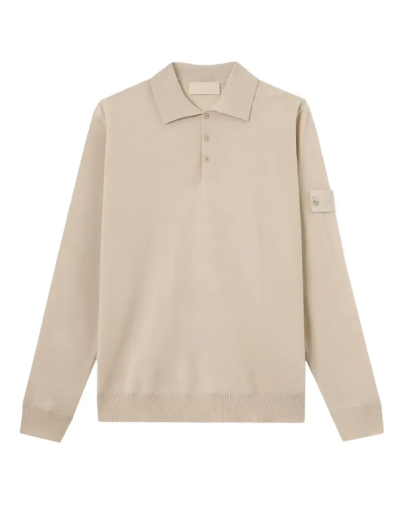 Stone Island Langärmeliges Poloshirt - Nude Nude