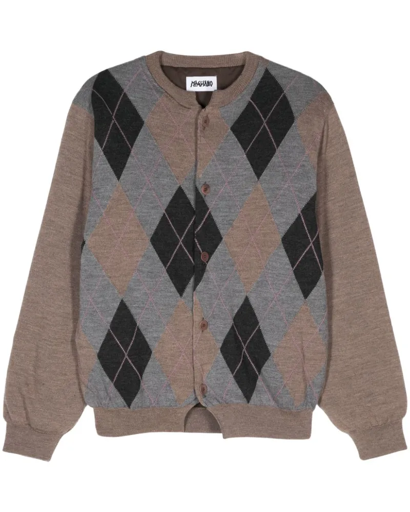 Magliano Cardigan mit Argyle-Intarsie - Grau Grau