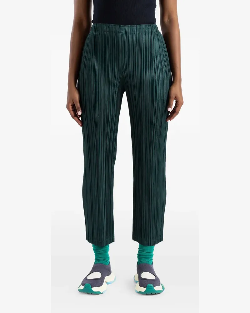 Issey Miyake Thicker Bottoms plissé trousers - Grün Grün