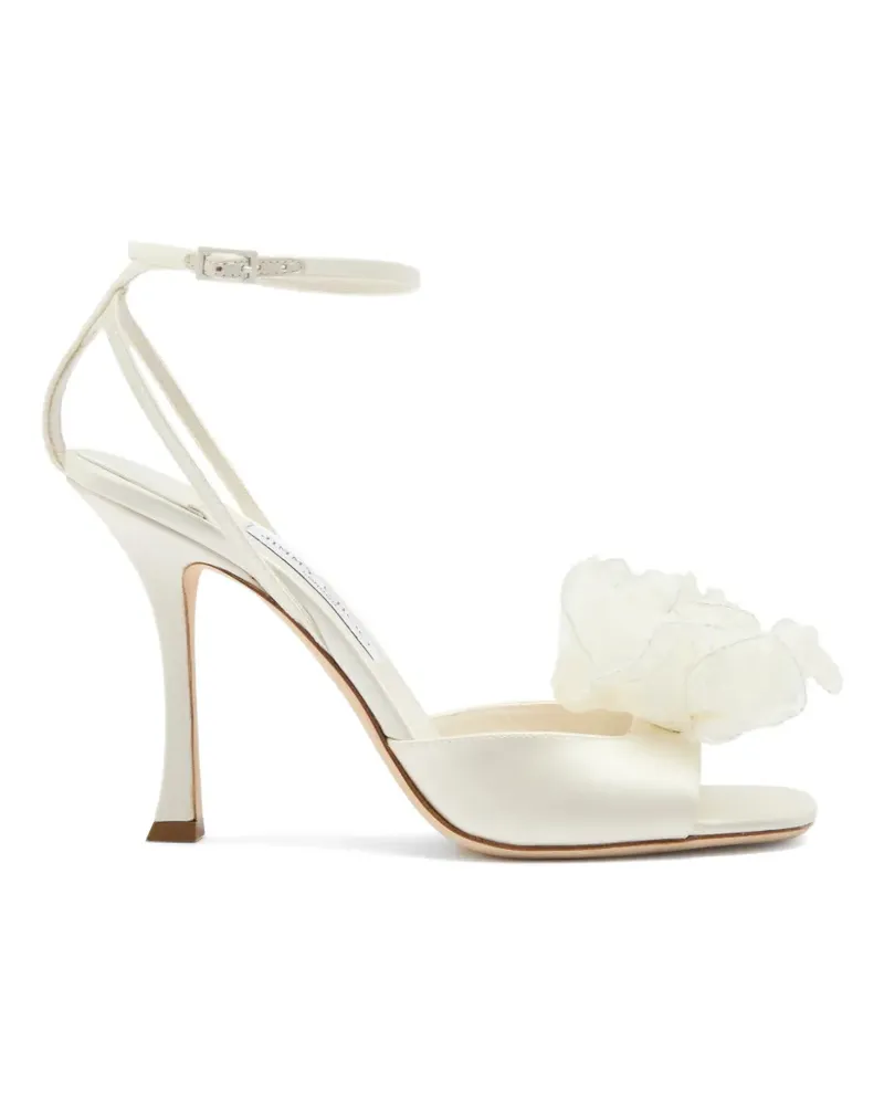 Jimmy Choo Mimmi flower-appliqué sandals - Nude Nude