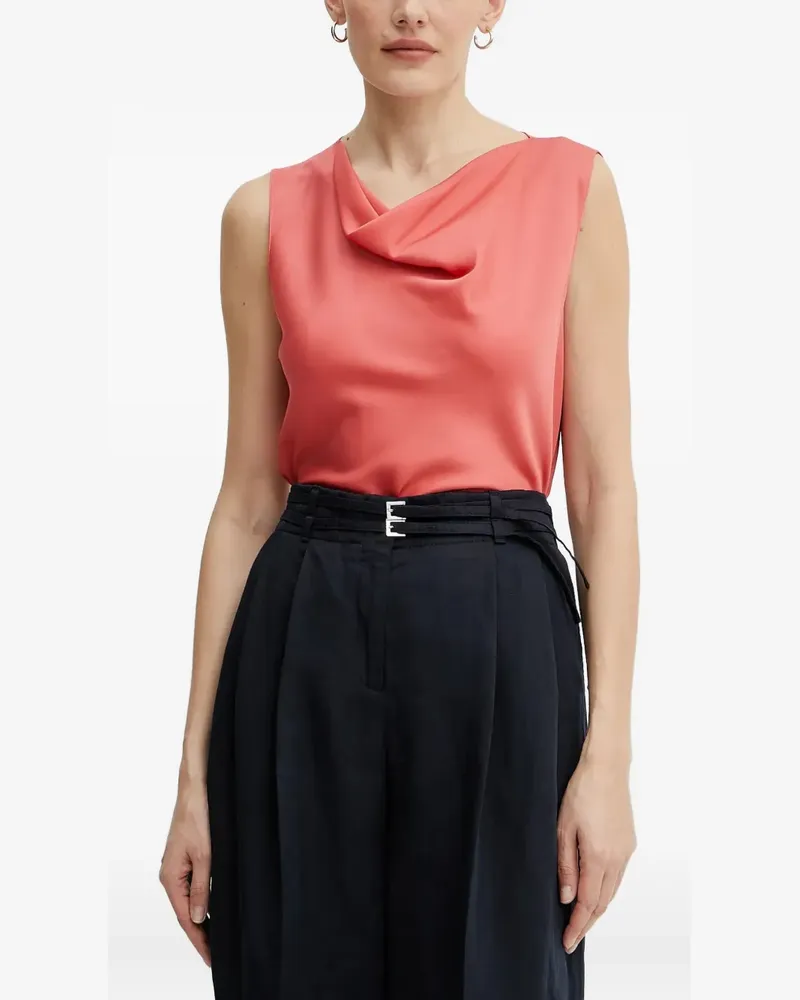 HUGO BOSS Top mit drapiertem Kragen - Rosa Rosa