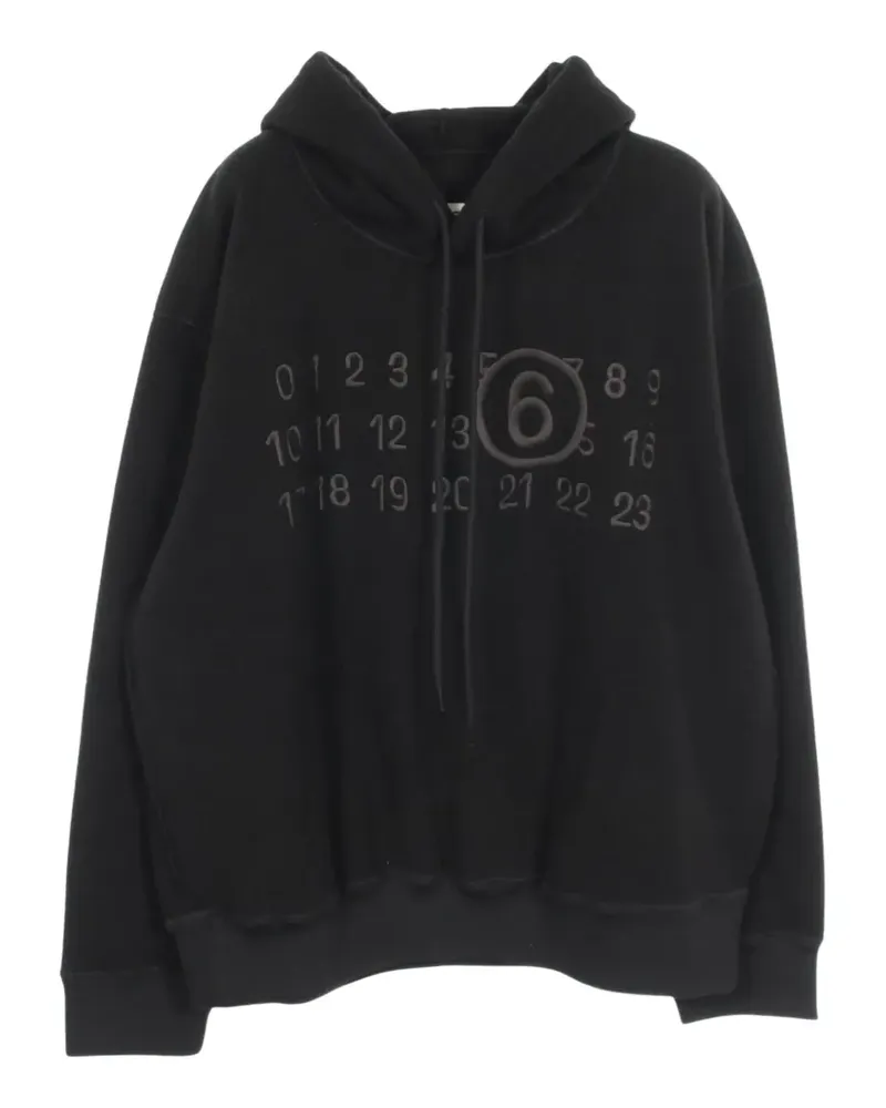 Maison Margiela 2020s Hoodie mit Logo-Print - Schwarz Schwarz