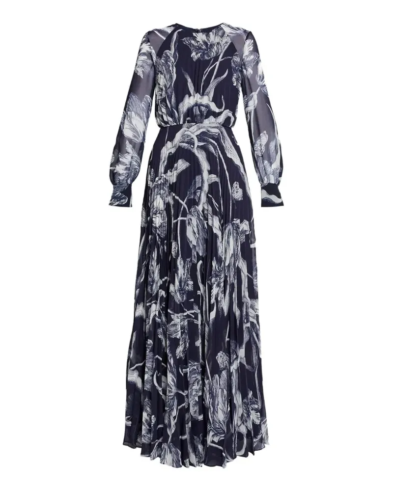 Erdem Maxikleid mit Blumen-Print - Blau Blau