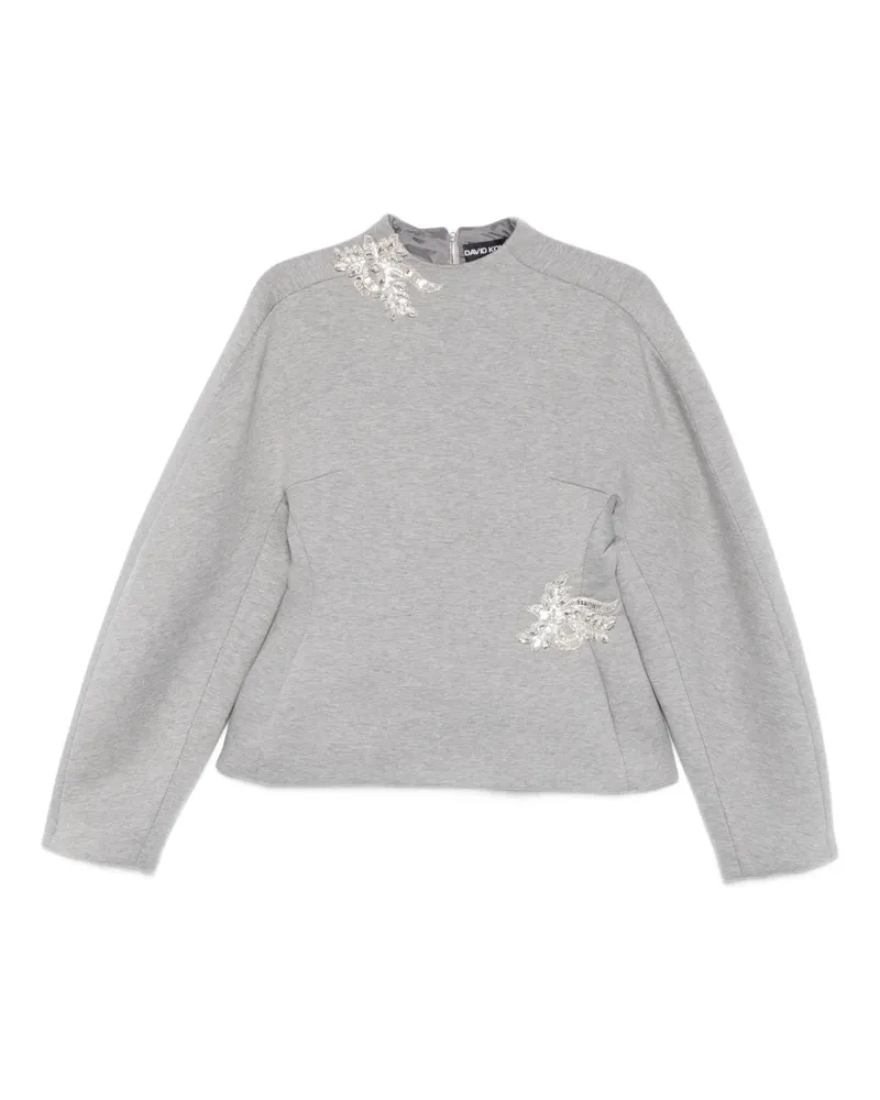 David Koma Verziertes Top - Grau Grau