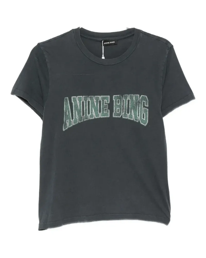 Anine Bing Shelley logo-print cotton T-shirt - Schwarz Schwarz
