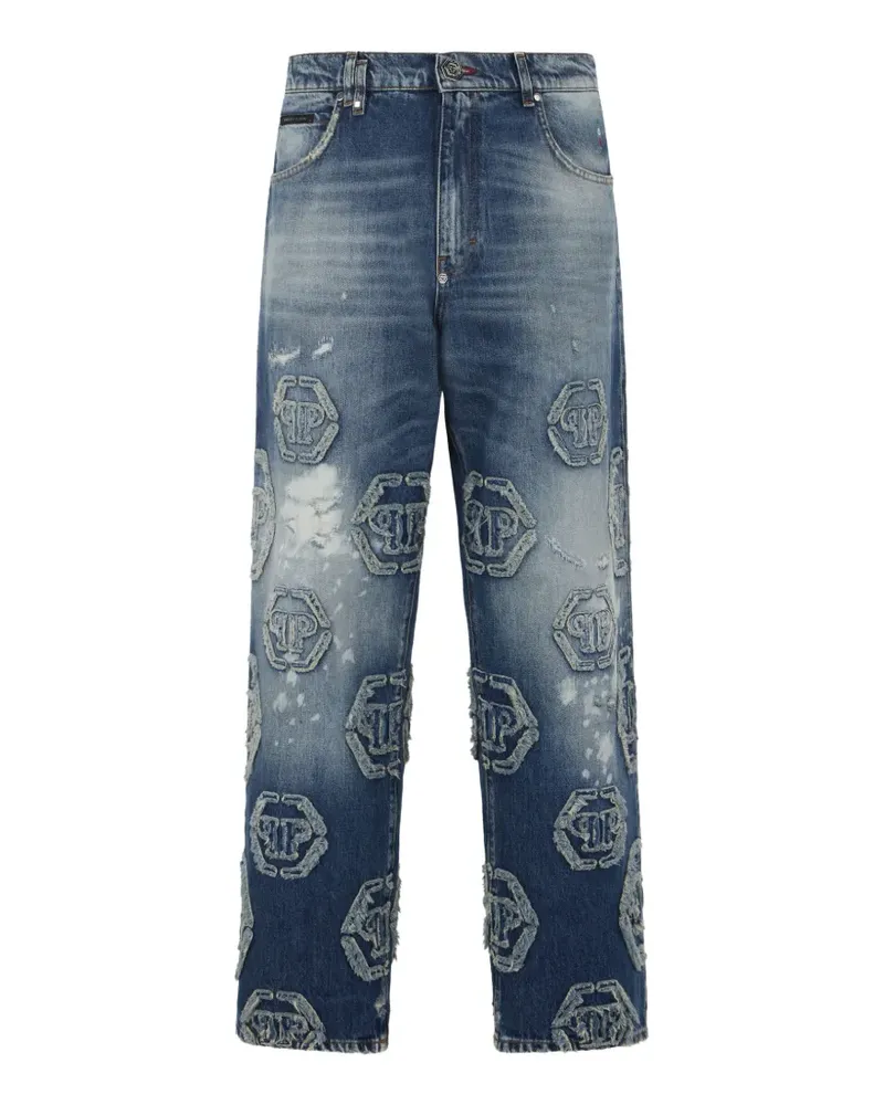 Philipp Plein Jeans mit Monogramm - Blau Blau