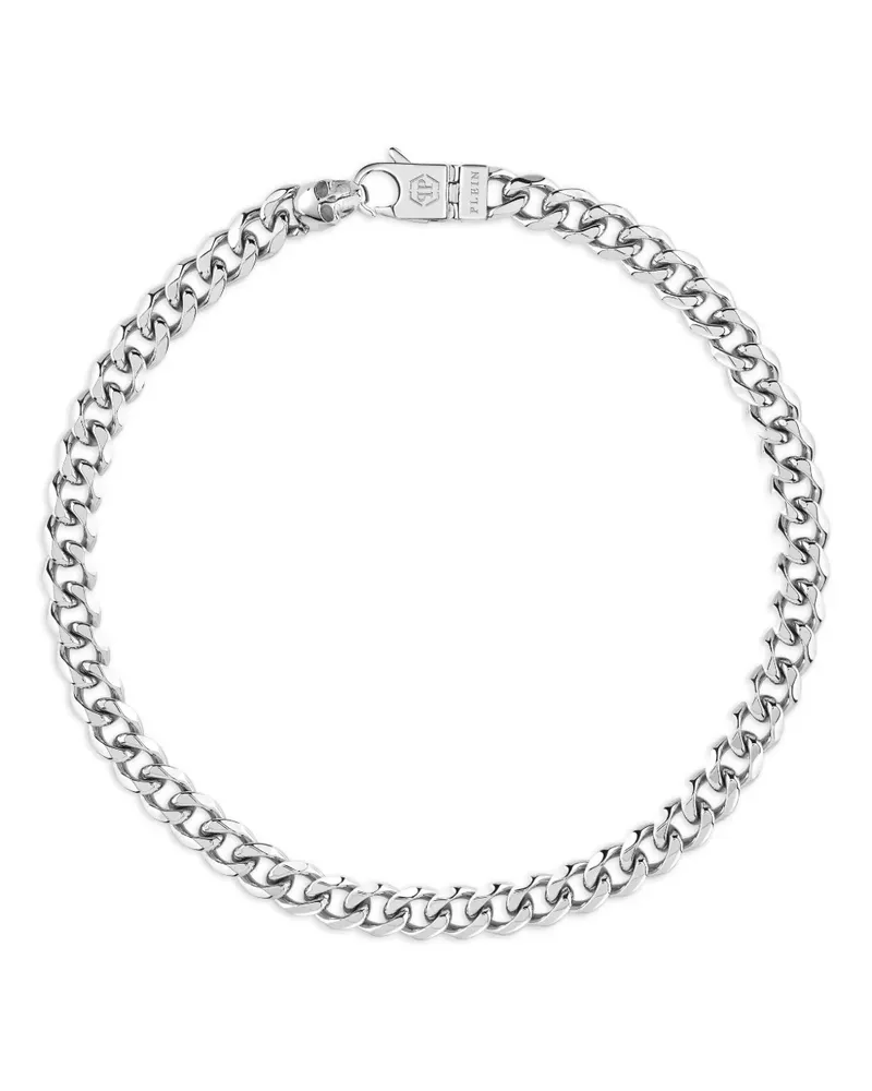 Philipp Plein Halskette mit Totenkopf - Silber Silber