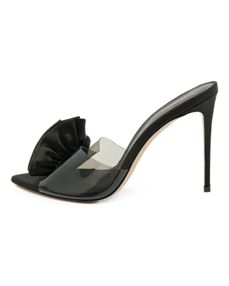 Le Silla Sandalen mit Rosen-Applikation - Schwarz Schwarz