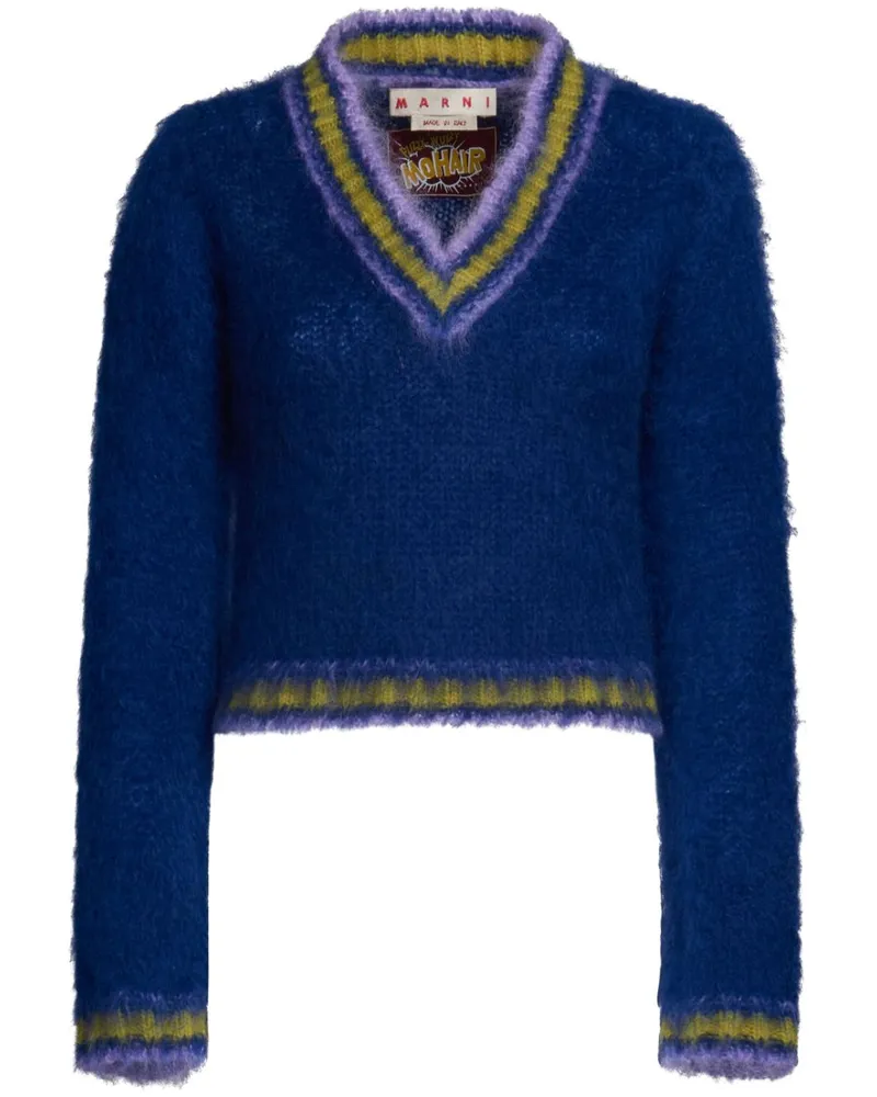 Marni Pullover mit Streifendetail - Blau Blau