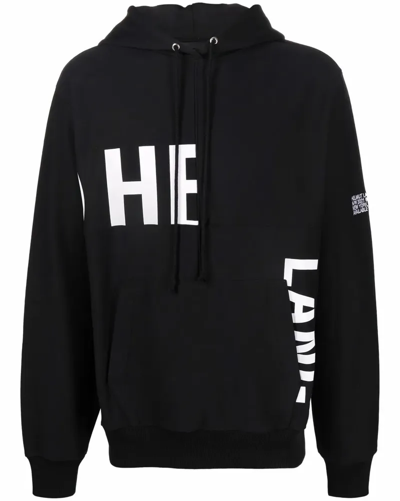 Helmut Lang Hoodie mit Logo-Print - Schwarz Schwarz