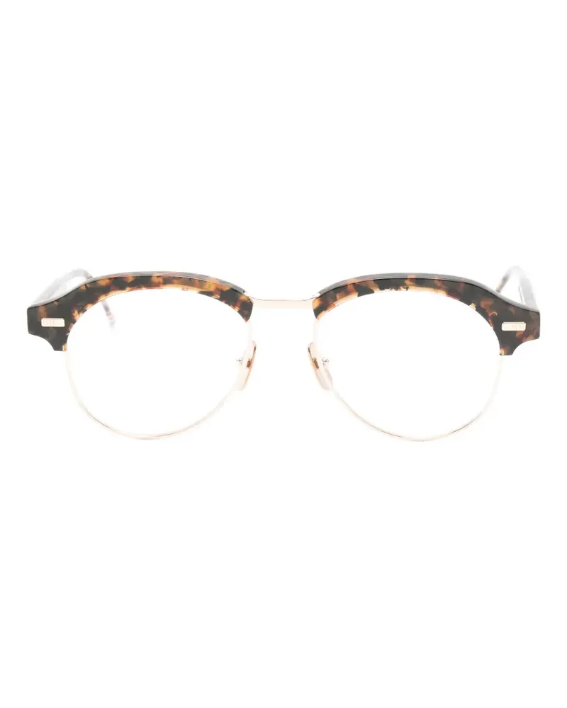 Thom Browne tortoiseshell-effect browline glasses - Braun Braun