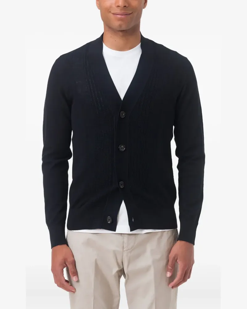 Paolo Pecora Milano Geknöpfter Cardigan - Schwarz Schwarz