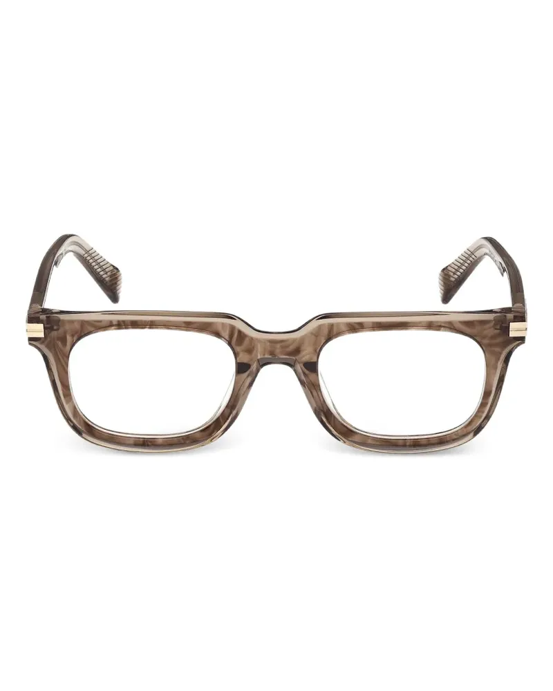 Ermenegildo Zegna striped square-frame glasses - Braun Braun