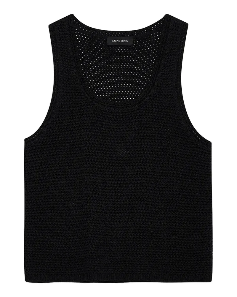 Anine Bing Arie crochet-knit tank top - Schwarz Schwarz