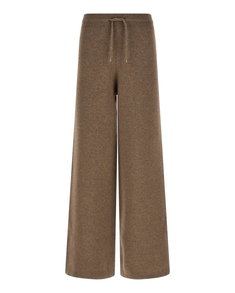 AGNONA knitted wide-leg trousers - Braun Braun