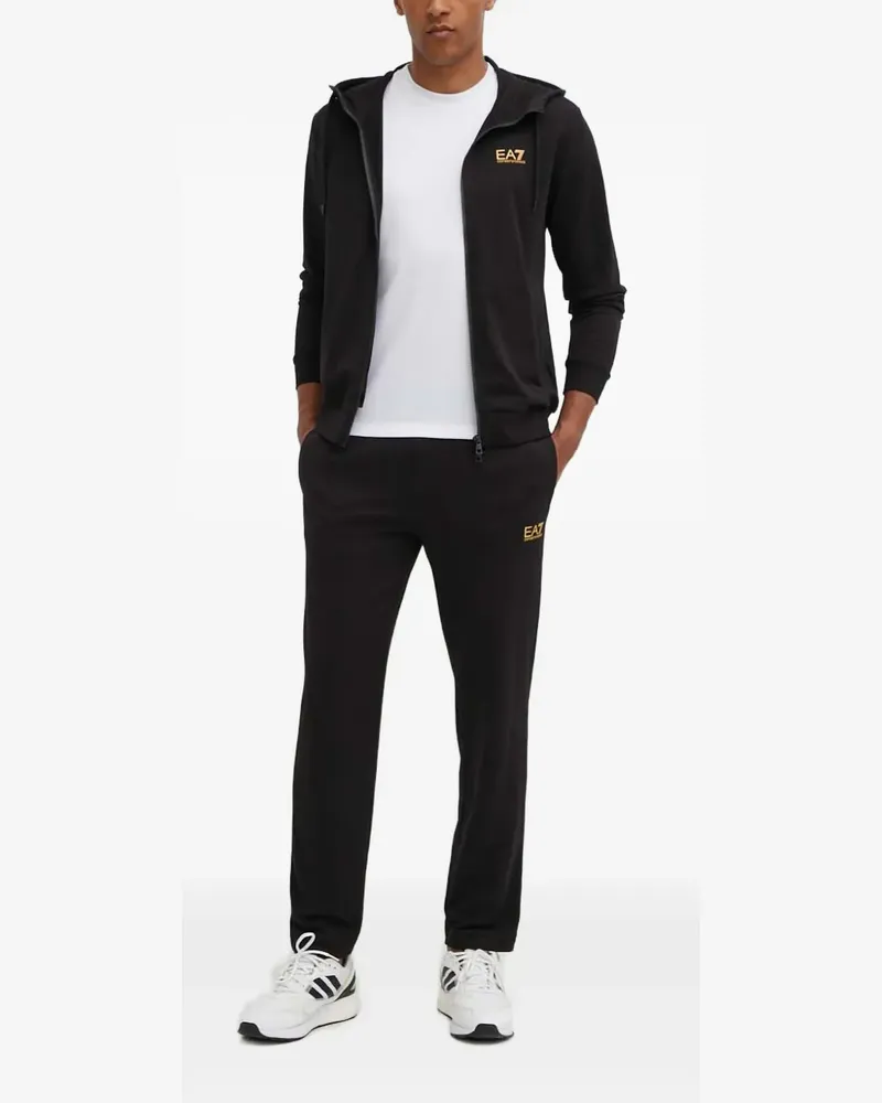 EA7 hooded zip jumpsuit - Schwarz Schwarz