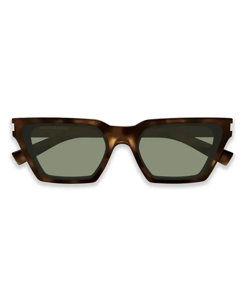 Saint Laurent Sonnenbrille mit Logo - Braun Braun