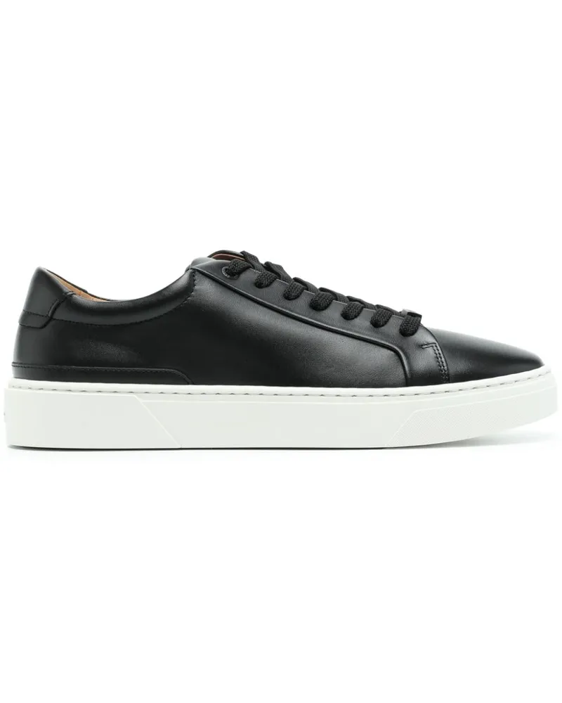 HUGO BOSS Sneakers mit Logo-Schild - Schwarz Schwarz