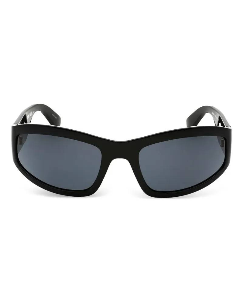 Moschino Sonnenbrille mit eckigem Gestell - Schwarz Schwarz