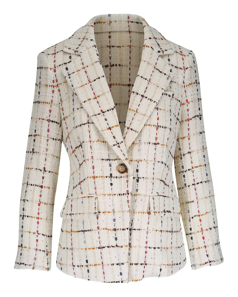 Veronica Beard checked blazer - Nude Nude