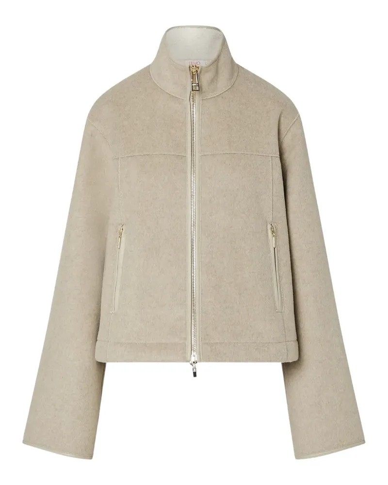 Liu Jo boxy synthetic shearling coat - Nude Nude
