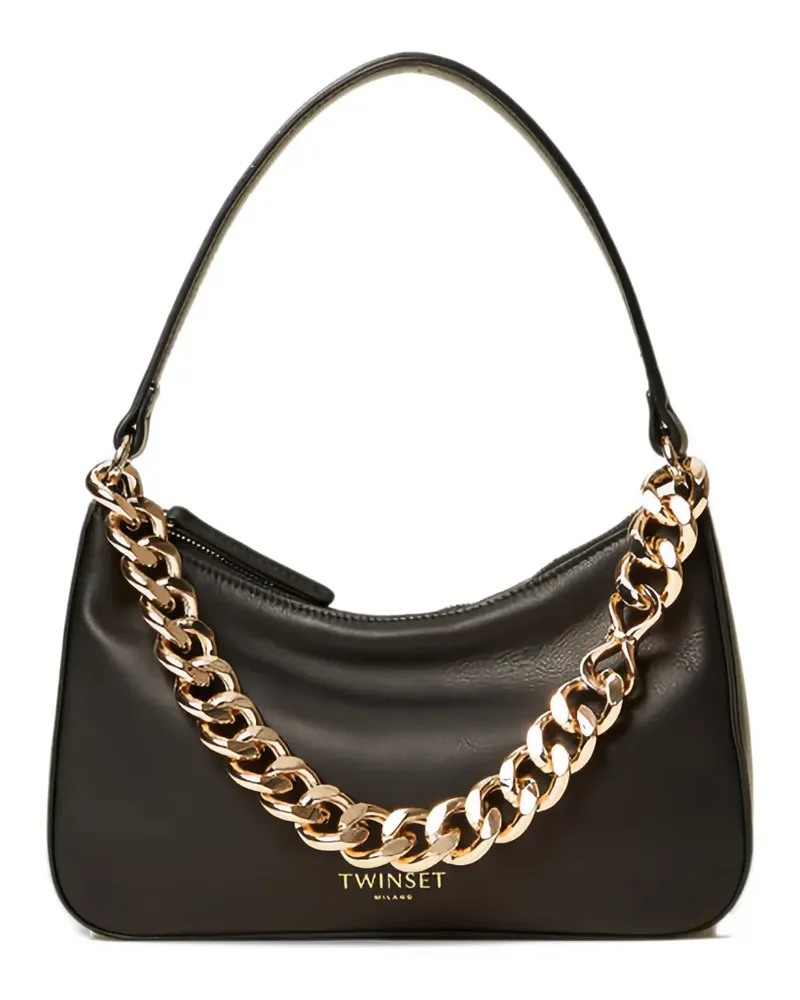 Twin-Set Kleine Liliane Schultertasche mit Kette - Schwarz Schwarz